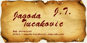 Jagoda Tucaković vizit kartica